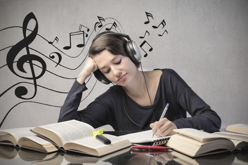 Listening to music while writing assignment