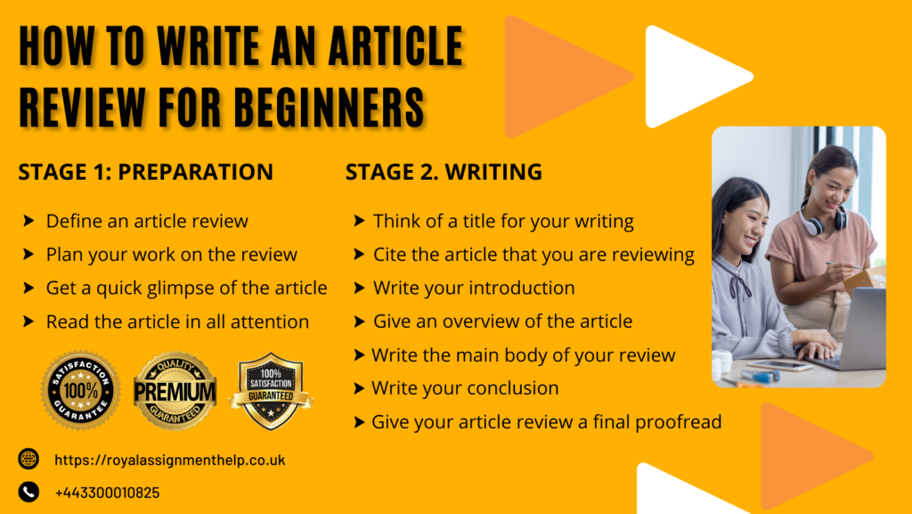 Get the Best tips for How to Write an Article Review for Beginners. 